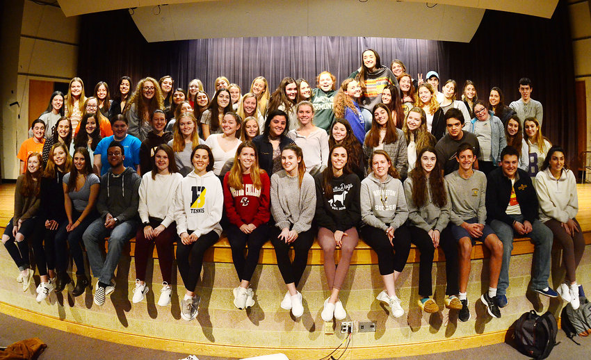 Members of the BHS Unified Theater program pose for a group photograph.