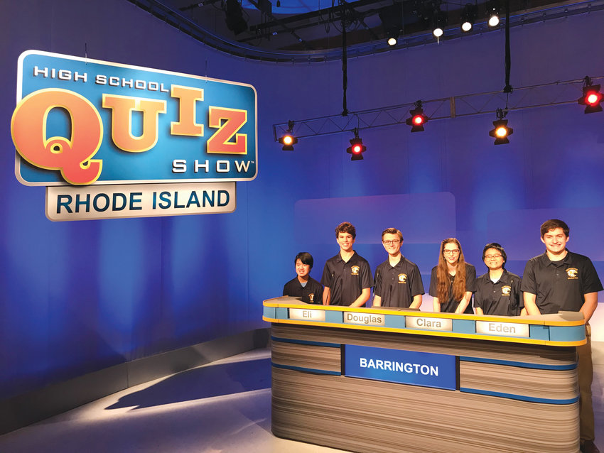 Members of the BHS Quiz Show team pose for a photo during an earlier taping. Pictured are (from left to right) Benjamin Lamb, Eli Terrell, Douglas Meeker, Clara Kugler, Eden Lamb and Connor O'Neal.