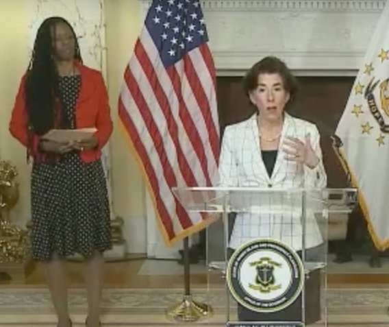 Governor Raimondo announces 220 more coronavirus cases, 143 people now in the hospital at her April 8 briefing.