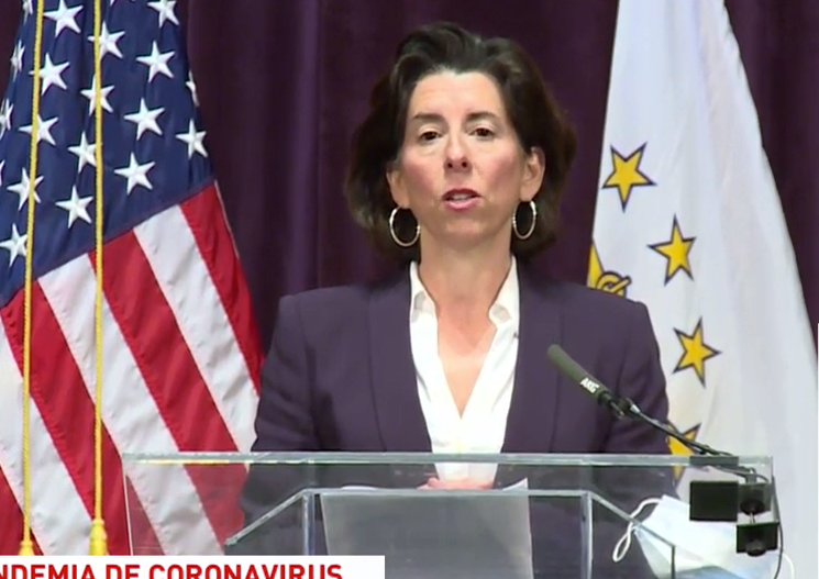 Rhode Island Governor Gina Raimondo reminded people that large gatherings are still not allowed and the guidelines governing travel are still in place.