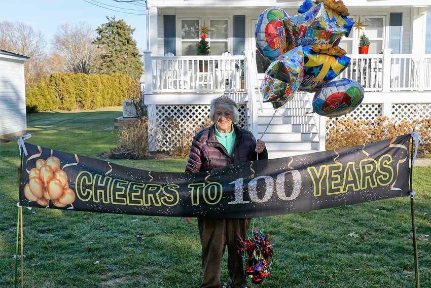 Lifelong Barrington resident Clara DeSpirito celebrated her 100th birthday earlier this month. Her family organized a special car parade past her home.