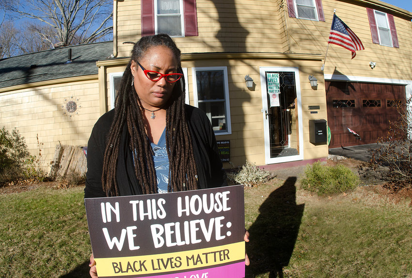 Candace Breen was one of a handful of residents who recently received a letter from another resident telling them to remove Biden and Black Lives Matter signs from their yards.
