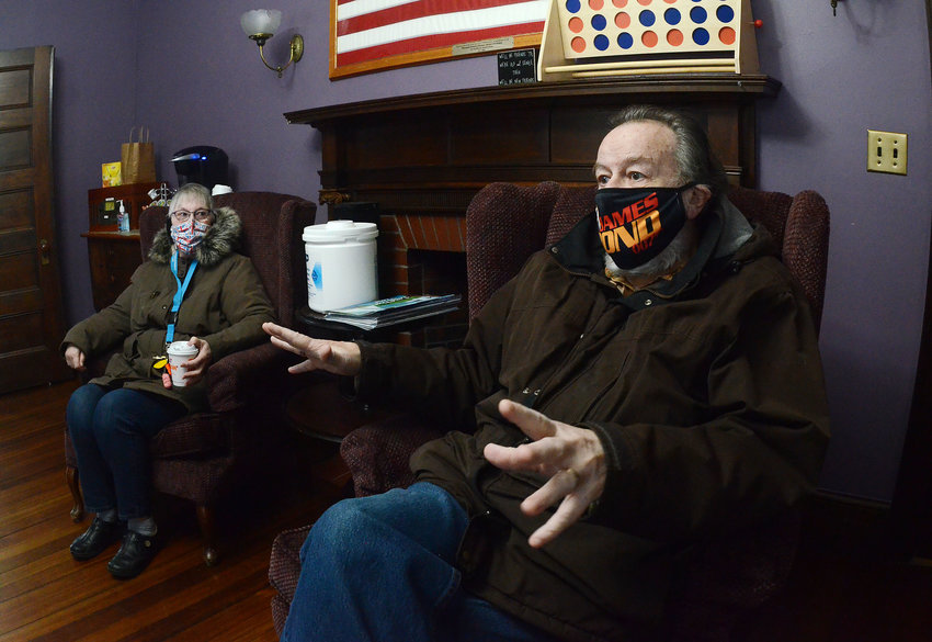 Mo (left) and Pat Dalessio, residents of Benjamin Church Manor, are frustrated that they have no idea when they might be able to receive the COVID vaccine.