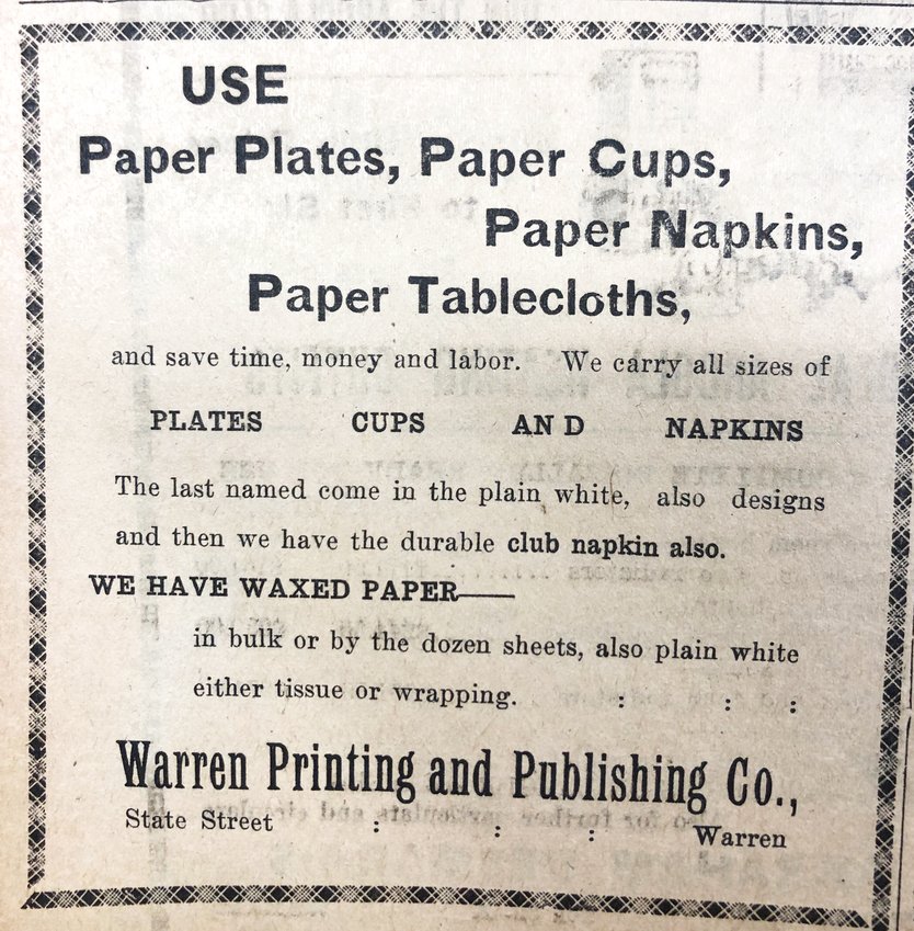 While it&rsquo;s fun to see paper plates and cups worthy of such a prominent advertisement, we particularly love how excited they were about the waxed paper.