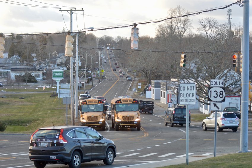The East Main Road improvements would include one roundabout installed at the Turnpike Avenue intersection in front of Clements&rsquo; Marketplace.