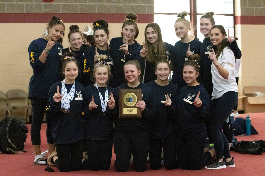 The Barrington High School gymnastics team won the Division II state championship on Sunday.