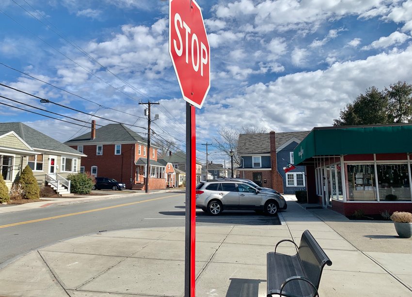The Barrington Town Council introduced an ordinance that calls for a three-way stop at the intersection of Maple Avenue and West Street.