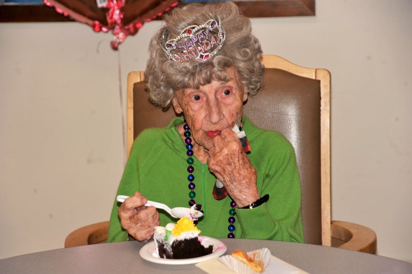 Genevieve Marszalek was in her element Sunday afternoon in celebration of her 108th birthday at the Willows Assisted Living facility in Warren.