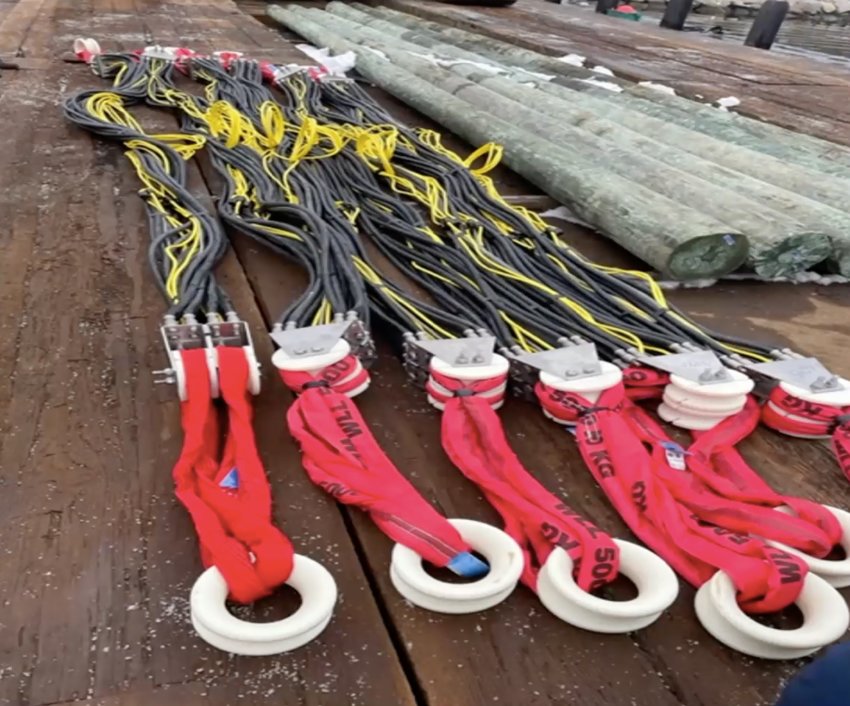 The Seaflex anchors, shown here waiting to be installed and attached to a float, should allow Bristol&rsquo;s new marina to handle hurricane-strength conditions.