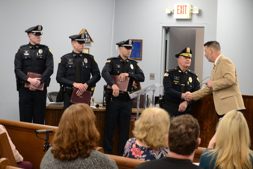 Warren Town Council Swears In Three New Police Officers 