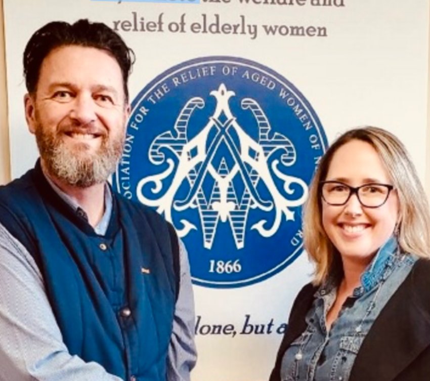 Andy Pollock, executive director of Coastal Neighbors Network and Clare Foley, executive director of The Association for the Relief of Aged Women, are embarking on a partnership to improve the well-being of elderly women in Westport and Dartmouth.