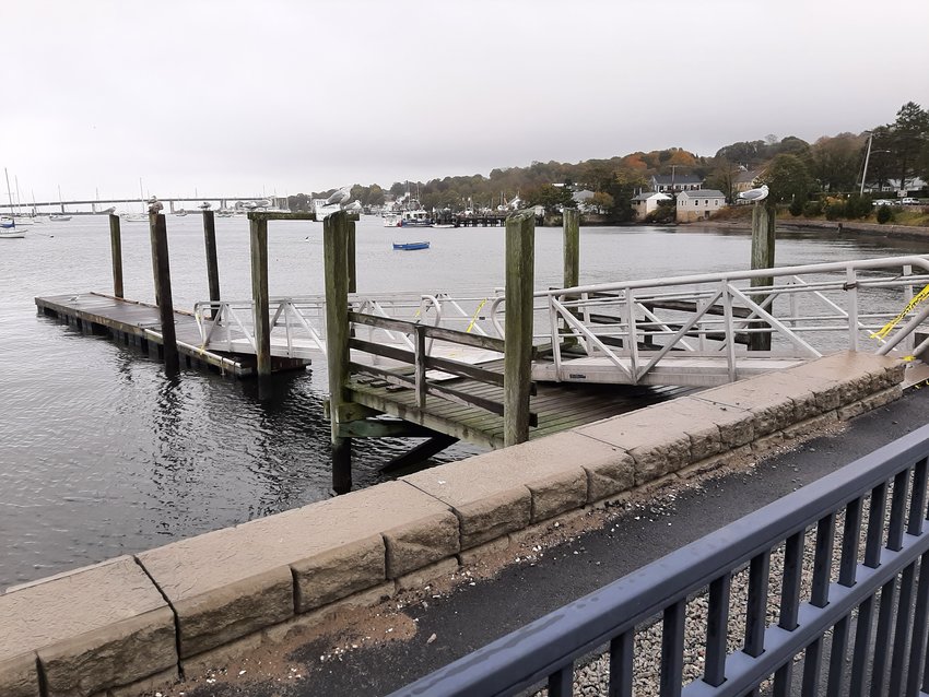 The town will finish installation on a resident and transient dinghy dock at Stone Bridge over the next several weeks.
