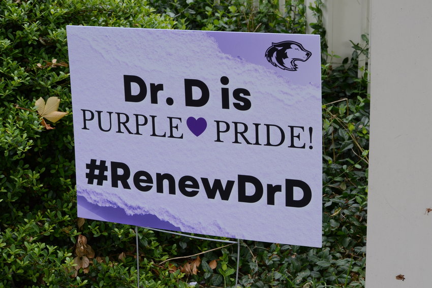 Signs supporting the renewal of Dr. Deb DiBiase&rsquo;s contract as principal of Mt. Hope High School have begun to pop up around Bristol and Warren.