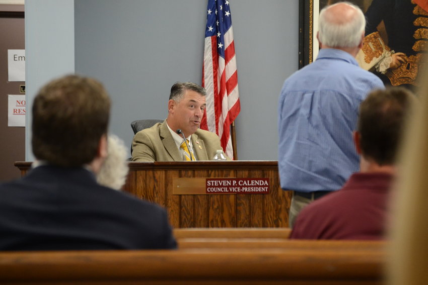 Warren Town Council Vice President Steve Calenda cried foul at the notion of reverting Council terms back to a structured, two-year term, arguing that it would effectively rob him of a year of elected service he would be entitled to under the current system.