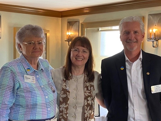 Paul LaFleur (right) was recently sworn in as the new President of Bristol Rotary for the fiscal year 2022-23 during a lunch meeting at DeWolf Tavern.