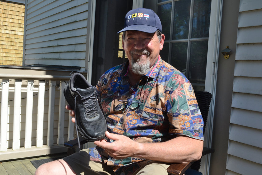 Thomas Dawson, a Bristol resident, took off this week to begin hiking the entirety of the Appalachian Trail with his older brother, John. He smiles as he talks about the cushioned shoes he will wear, which he has been teased resemble &ldquo;Frankenstein shoes&rdquo;.