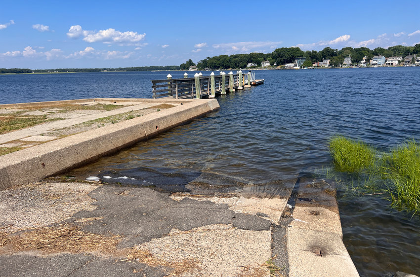 The existing high-profile dock at Walker Farm will remain, while plans for new decking to be installed over the concrete and dirt approach. A second low-profile dock will be installed farther north on the Walker Farm property.