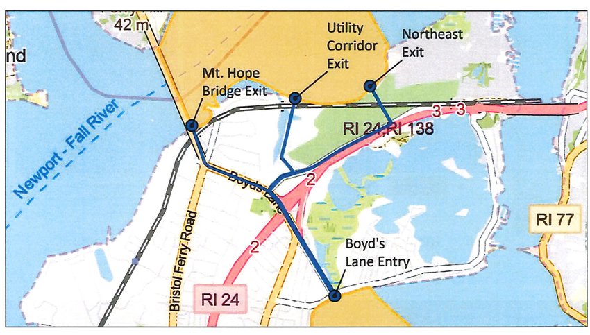 Mayflower Wind map shows what route the cables for its proposed wind turbine project would traverse Portsmouth.