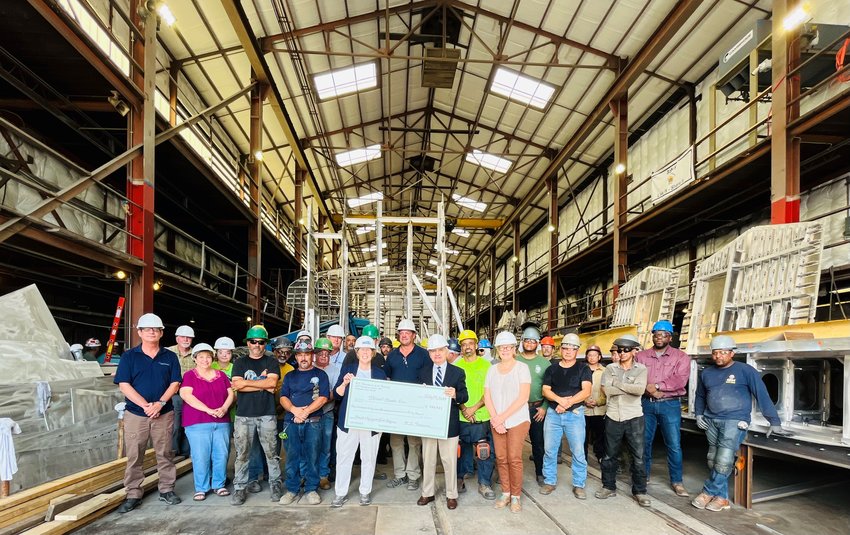 Senator Reed joined Marcia and Julie Blount to bring news of a federal grant that will go towards the purchase of a hydraulic lift unit and other manufacturing equipment to further bolster the company&rsquo;s operational efficiency.