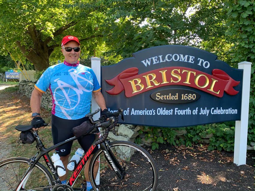 John Birs of Bristol has raised $108,045 in his five years riding in the Pan-Mass Challenge.