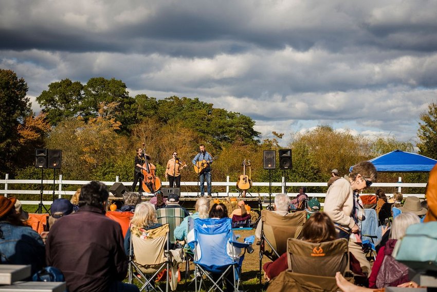 Attendees enjoy live music at last year&rsquo;s Folk at the Farm event at Frerichs Farm.