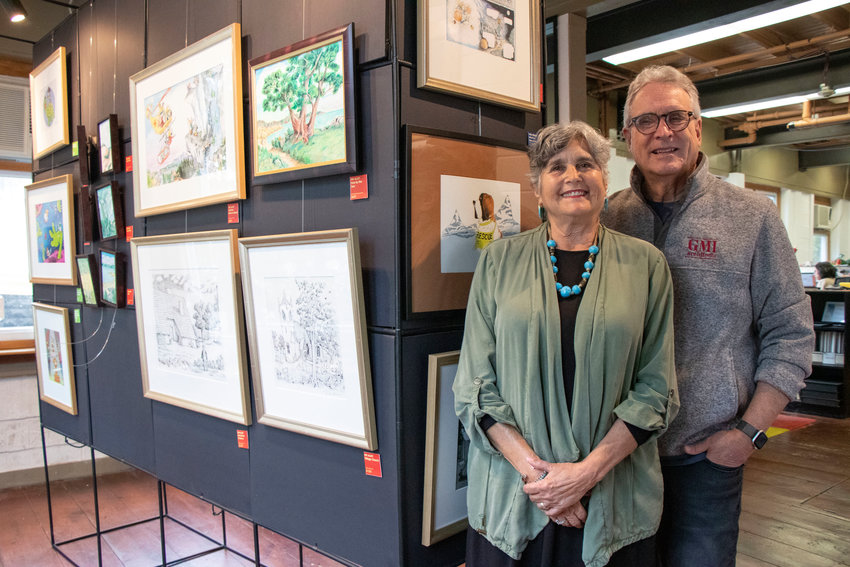Artists Gary and Suzi Graham in their Graham Gallery, opened earlier this year at 412A Thames St.