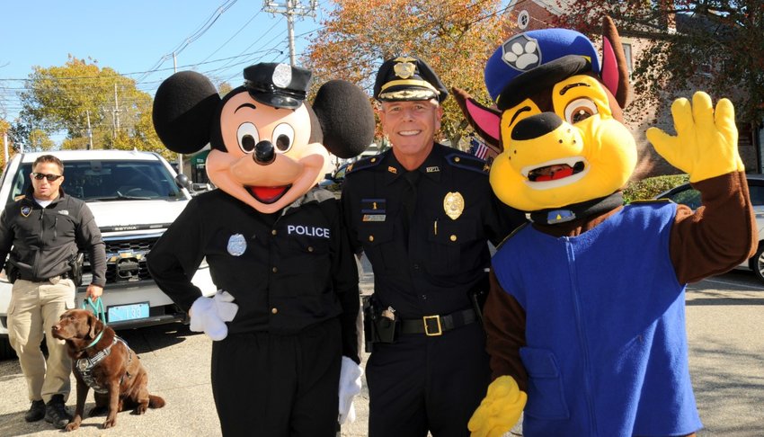 Bristol Police Chief Kevin Lynch (Center) was in his element Sunday during the annual Halloween Trunk or Treat event.