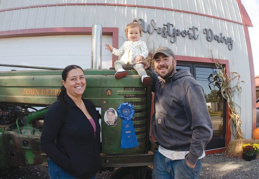 Shauna Ferry, with husband and business partner Andrew Ferry and their daughter Maia, run Westport's online retail dairy and also produce state-certified raw milk.