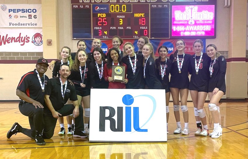 Providence Country Day's 2022 Division IV girls' volleyball title team.