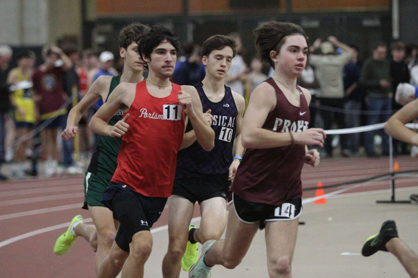 Portsmouth&rsquo;s Chris Vachon (No. 11) competes in the 1,500-meter run during the Rhode Island Track and Field Coaches Association (RITCA) Invite held Saturday, Dec. 17.