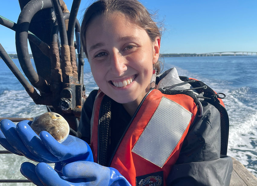 URI senior Arianna Helger plans to utilize her marine biology studies, and her experience as president of the URI Student Alumni Association, as the fifth generation to operate her family&rsquo;s Tiverton seafood business.