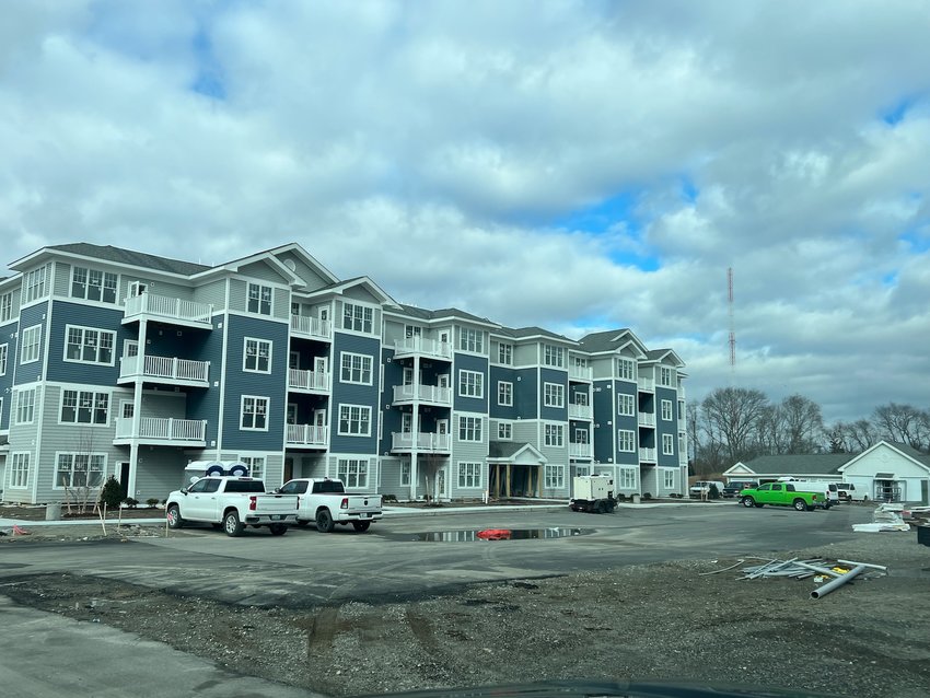 A view of the soon to be completed first apartment building at &quot;Wampanoag Meadows&quot; off The Trail in Riverside.