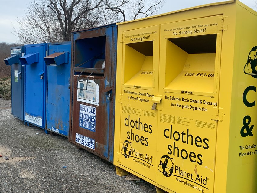 Donation bins are currently only allowed at the Tiverton landfill, which closed at the end of November. While there has been talk of allowing them town-wide, some want to go in the opposite direction and ban them altogether in Tiverton.