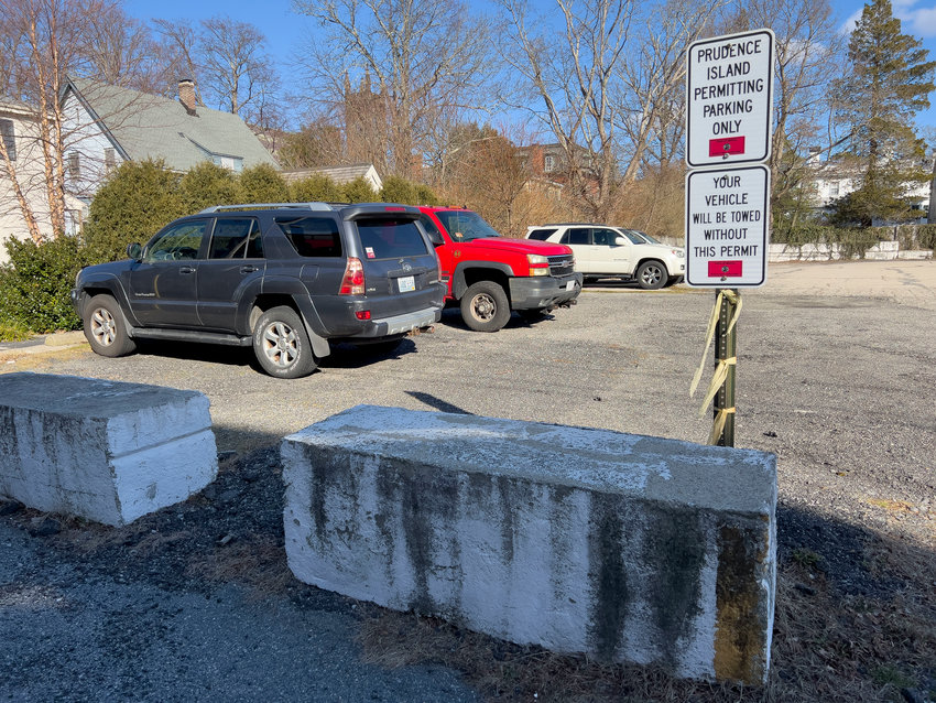 This parking lot for Prudence Island residents across from Robin Rug on Thames Street in Bristol, just a short walk from the ferry landing, will reportedly be unavailable to islanders by the end of March.