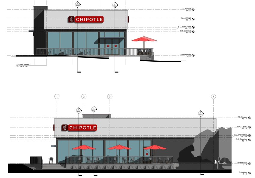 The plan for a Chipotle in Barrington calls for 30 seats on the patio, and a bike rack nearby. The indoor dining area would include 42 seats.&nbsp;