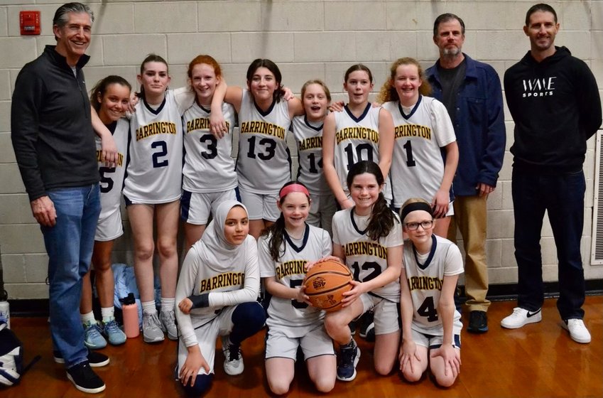 The seventh grade girls Gold team earned a spot in the league finals. Barrington fell to Newton, Mass., 29-26.