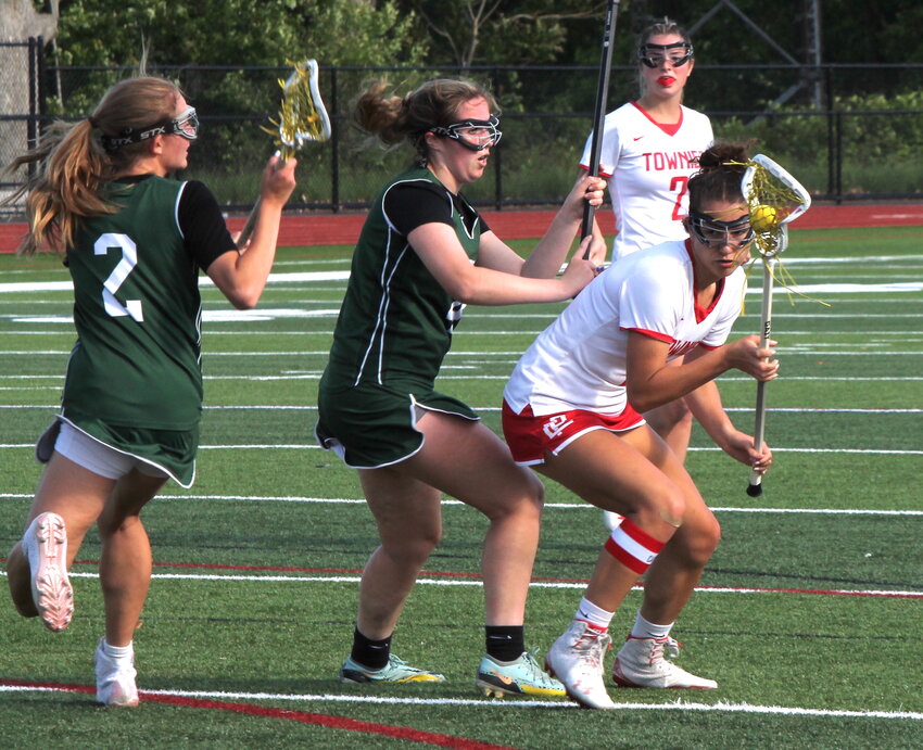 East Providence's Ryleigh Grant scored six times as the Townies defeated Cranston East 11-2 in the opening round of the 2023 Division III girls' lacrosse playoffs Thursday, May 25.