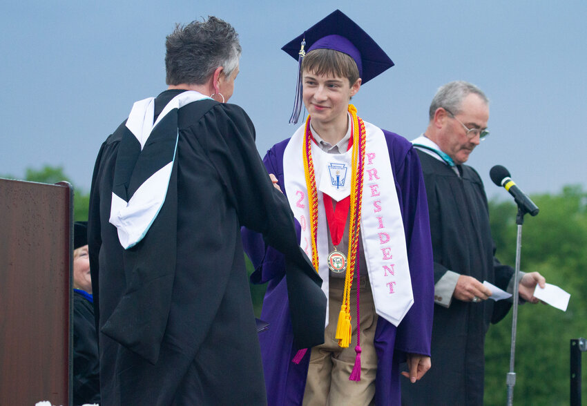 Class President and Valedictorian Benjamin Rozea delivered a great speech on the unity that drove the Class of 2023 through a tumultuous four years at Mt. Hope High School.
