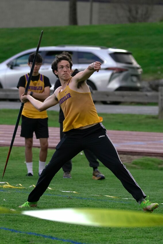 Barrington&rsquo;s Scott Sloan won a gold medal in the javelin at the recent USATF New England Youth Spring Invitational, and finished second in the Rising Stars division at the New Balance Nationals last weekend.