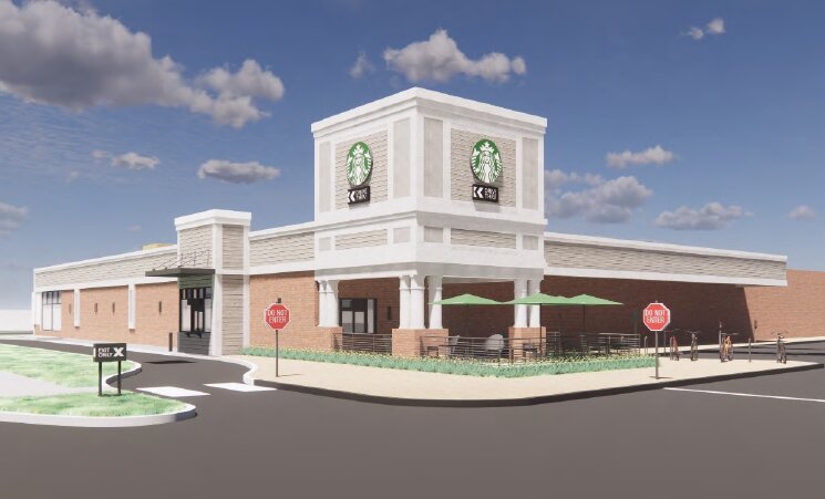 A new Starbucks in Barrington will include a drive-through lane and an outdoor patio.