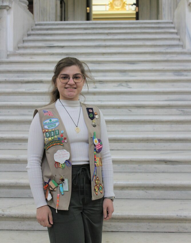 Isabelle Sharp of Bristol earned the Girl Scout Gold Award, the highest award in Girl Scouting.
