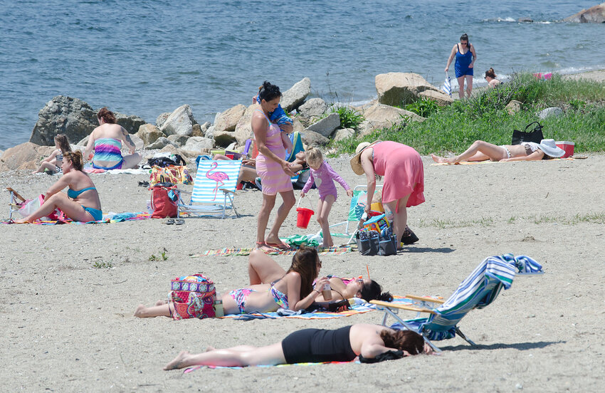 Grinnell&rsquo;s Beach is a busy place on hot summer days and evenings.