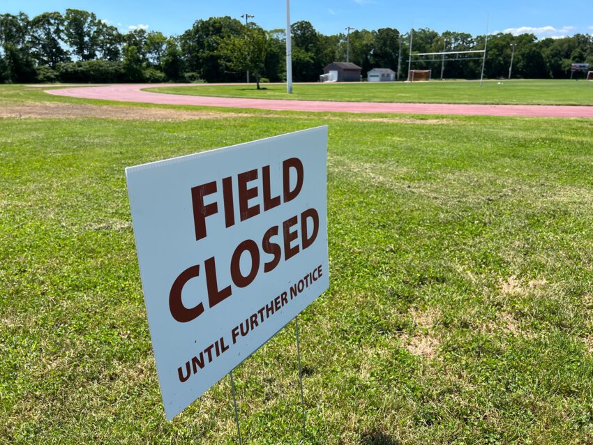 The field at Kickemuit Middle School has been closed for multiple weeks following an incident with an outside group causing damage during a football camp. Those repairs are ongoing. The track will also be closed to be resurfaced beginning this Friday. Town officials are hopeful the track and field will be reopened in time for fall sports.
