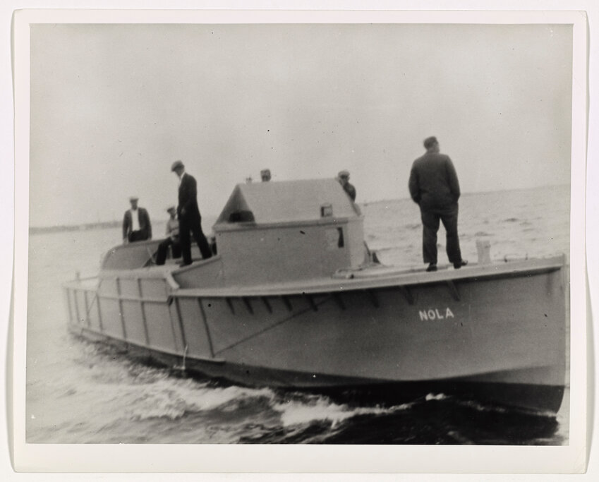 The rumrunning boat Nola was outfitted with armor plates &mdash; a response to the U.S. Coast Guard using machine guns to fire at boats trying to avoid being stopped and boarded.