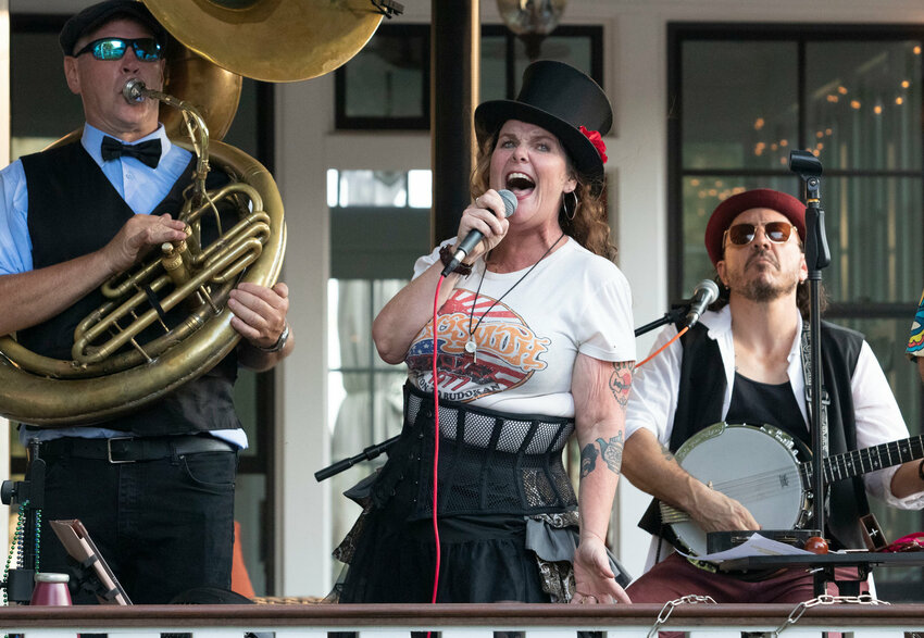 The Catnip Junkies, with Beth Sing on vocals playing at a porch on Walley Street during last year&rsquo;s festival. They&rsquo;re back to perform in 2023 as well.