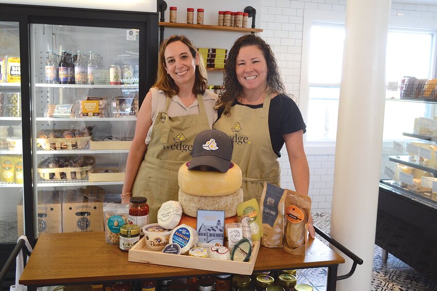 Sasha Goldman and Chelsea Morrissey, Barrington residents, inside their cheese and charcuterie specialty shop, Wedge, at 279 Water St.