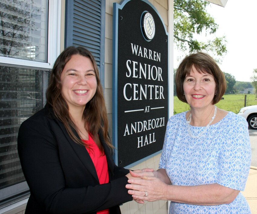 Kyra Little (left) is the new Executive Director of the Warren Senior Center, and outgoing director Betty Hoague (right) feels confident that she'll do a great job.