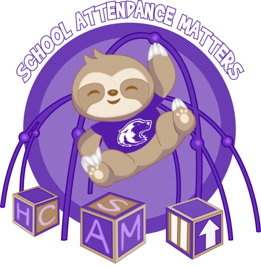 This happy sloth will be the mascot for the School Attendance Matters (SAM) initiative, which aims to educate parents about the importance of school attendance. The pilot program is happening this year at Hugh Cole Elementary School. It was designed by Hugh Cole art teacher, Daniel Blouin.