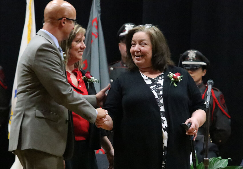 Former East Providence School Committee member Karen Oliveira (right) recently passed away. She served one term on the board after spending over 30 years in the classroom in the district as a Math teacher.