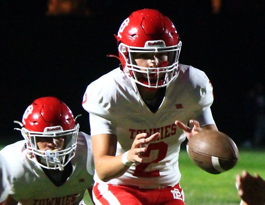 Quarterback Jacob Duarte accounted for the lone EPHS score in the Townies' 33-6 loss to host Cumberland in a Division II football outing Thursday, Sept. 15.
